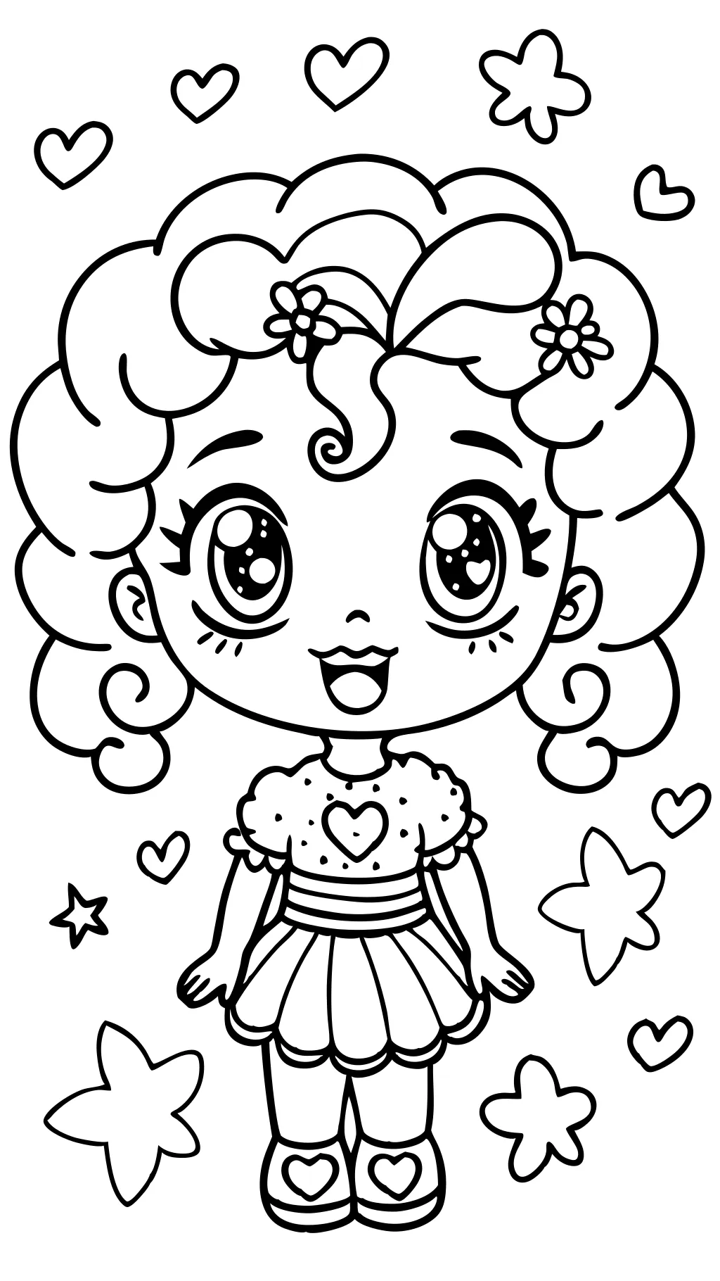 kissy missy coloring page